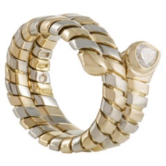 Bulgari Tubogas Diamond Two-Color Gold Ring