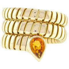 Bulgari Tubogas Gold Citrin Wickelring