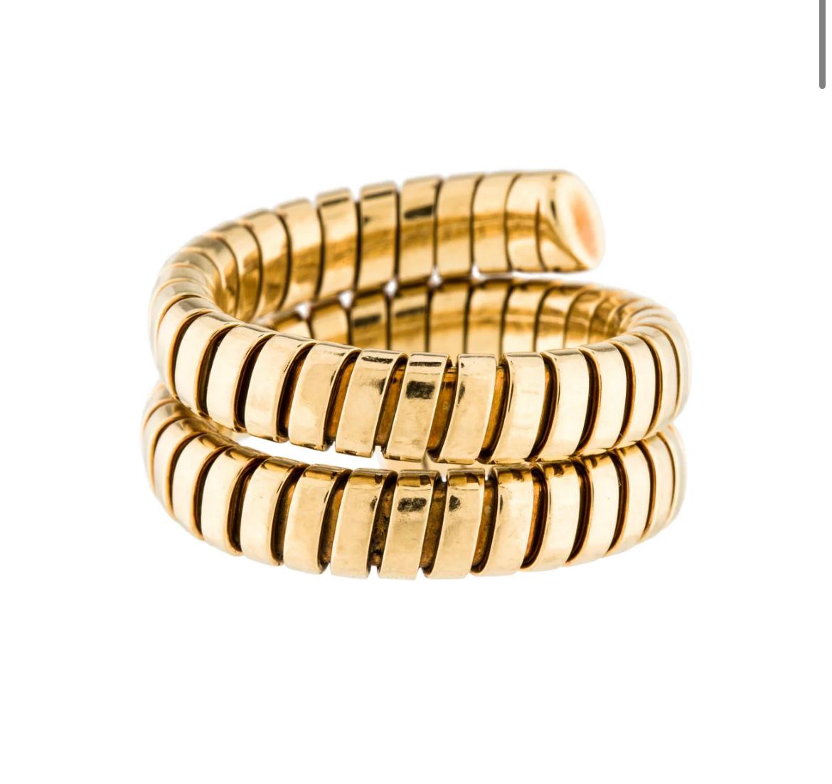 Contemporaneo Anello Bulgari Tubogas in oro in vendita