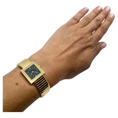 Bulgari Tubogas Gold Watch Quadrato