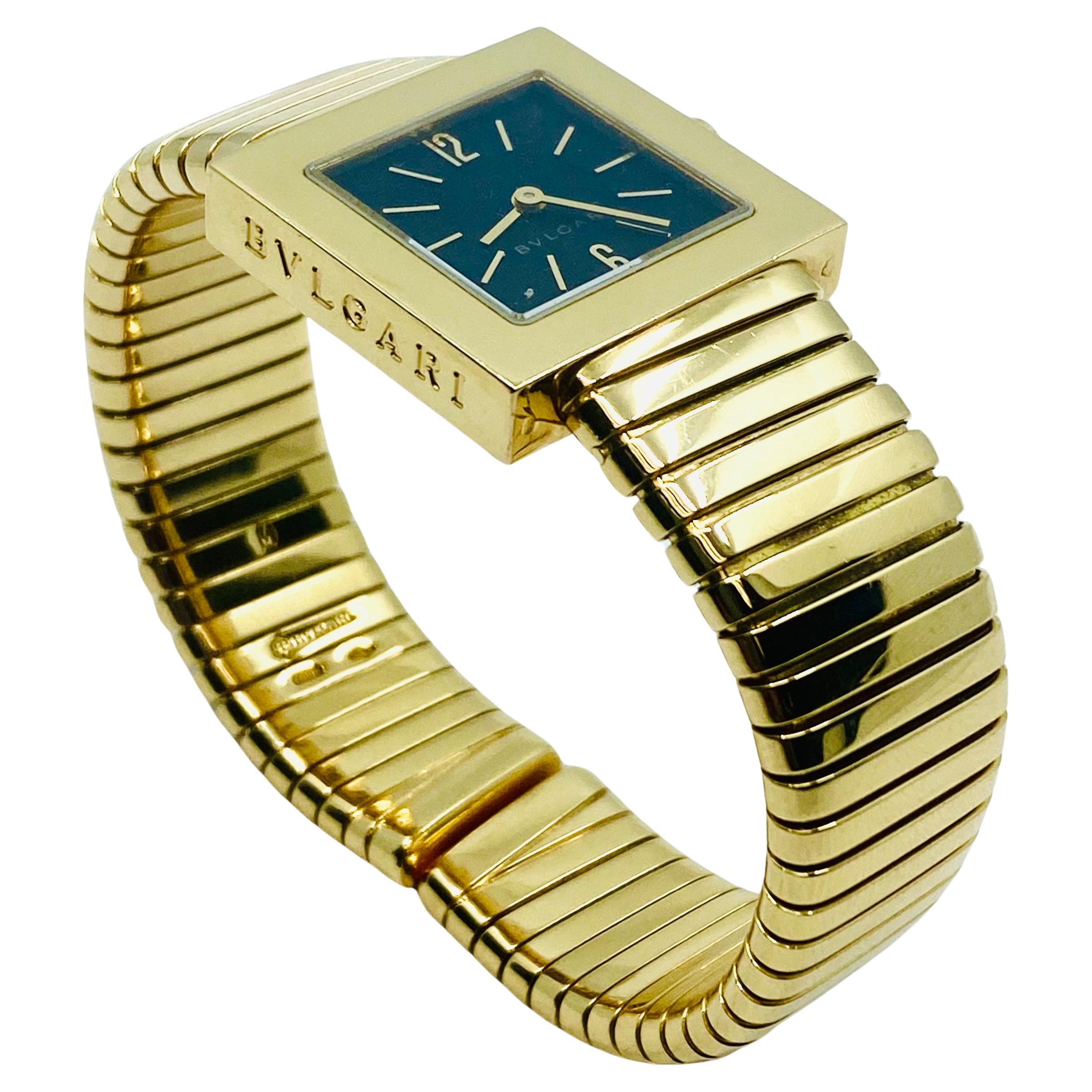 Women's Bulgari Tubogas Gold Watch Quadrato For Sale
