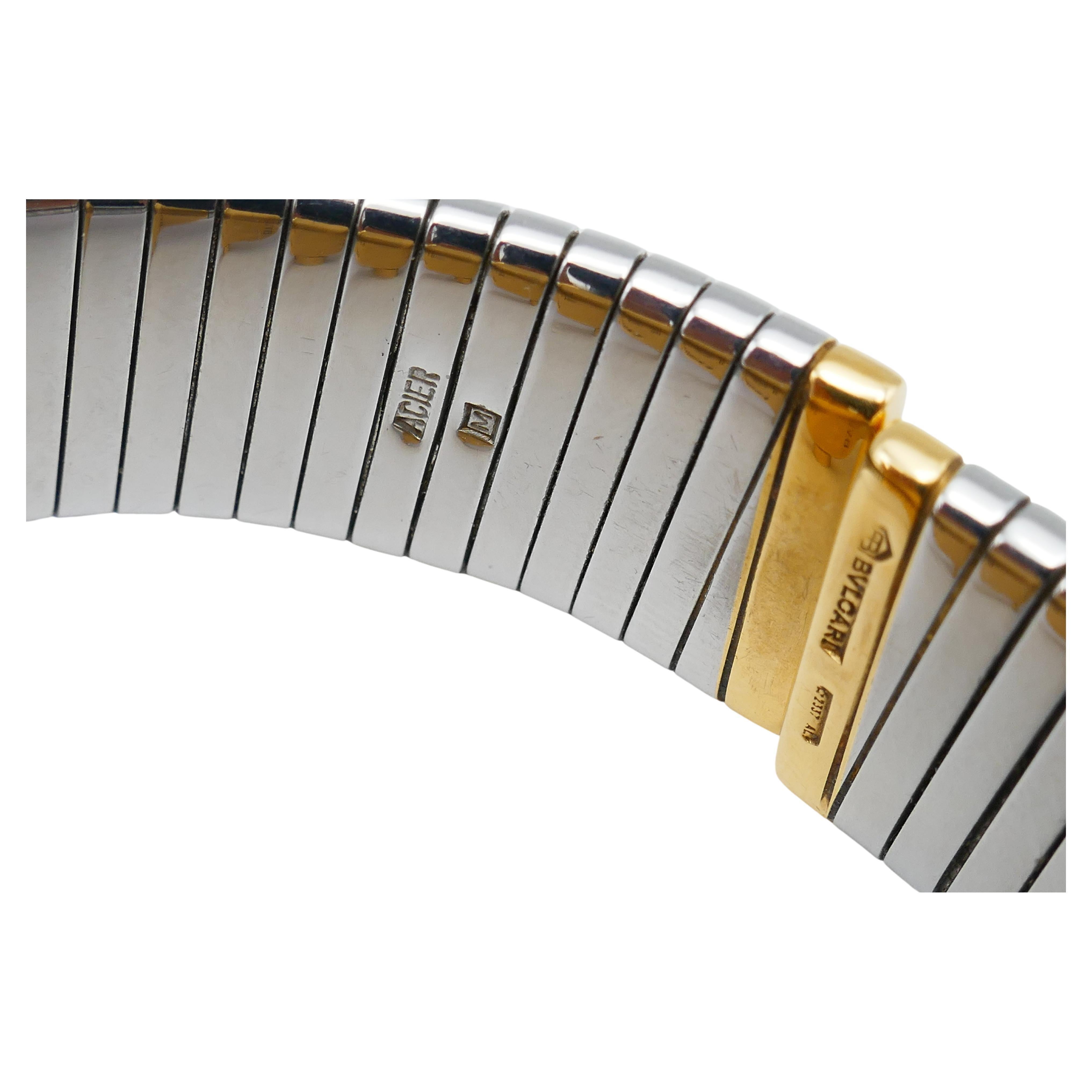 Bulgari Tubogas Gold Uhr Edelstahlarmband 3