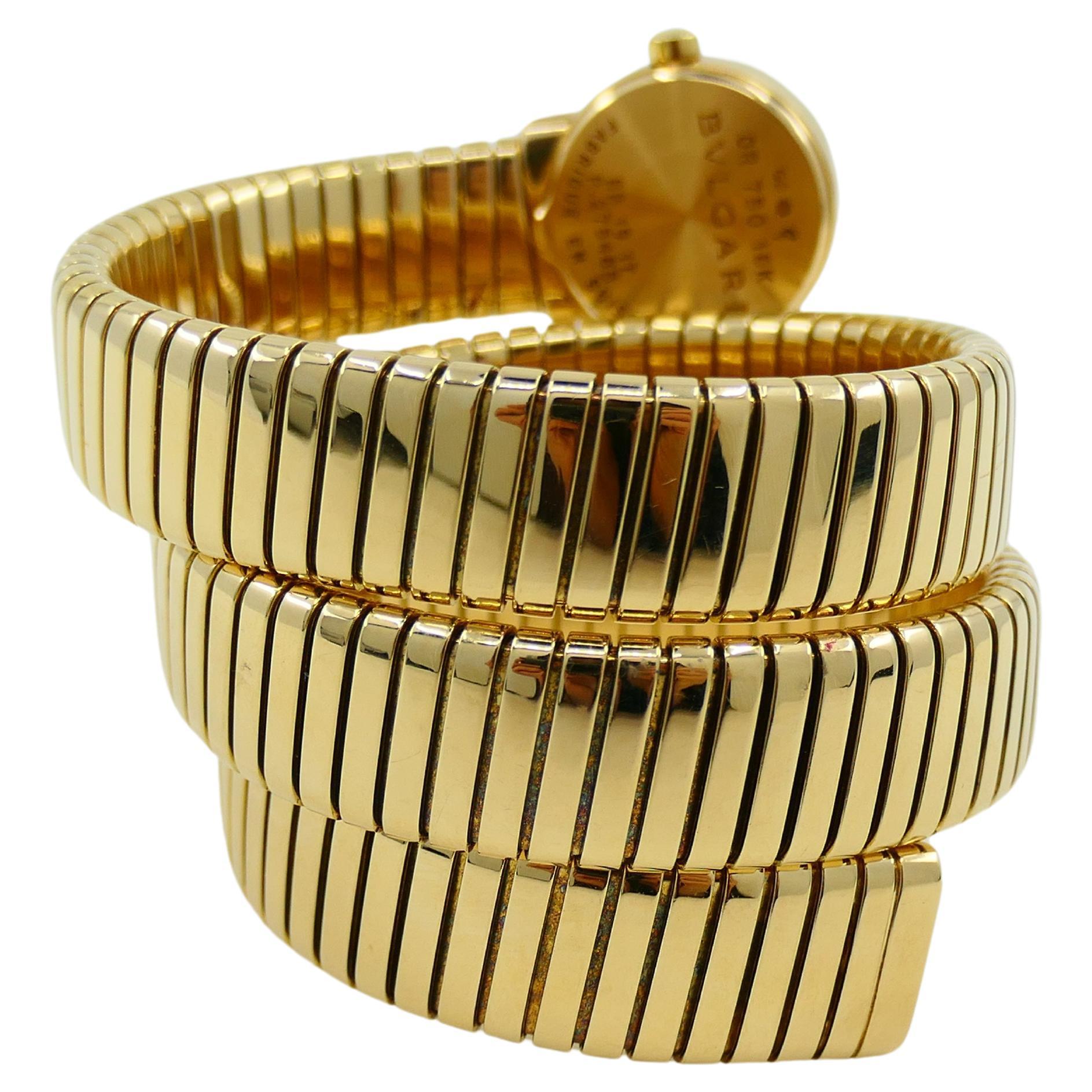 Bvlgari Bulgari Tubogas Gold Wrap Watch BB19 1