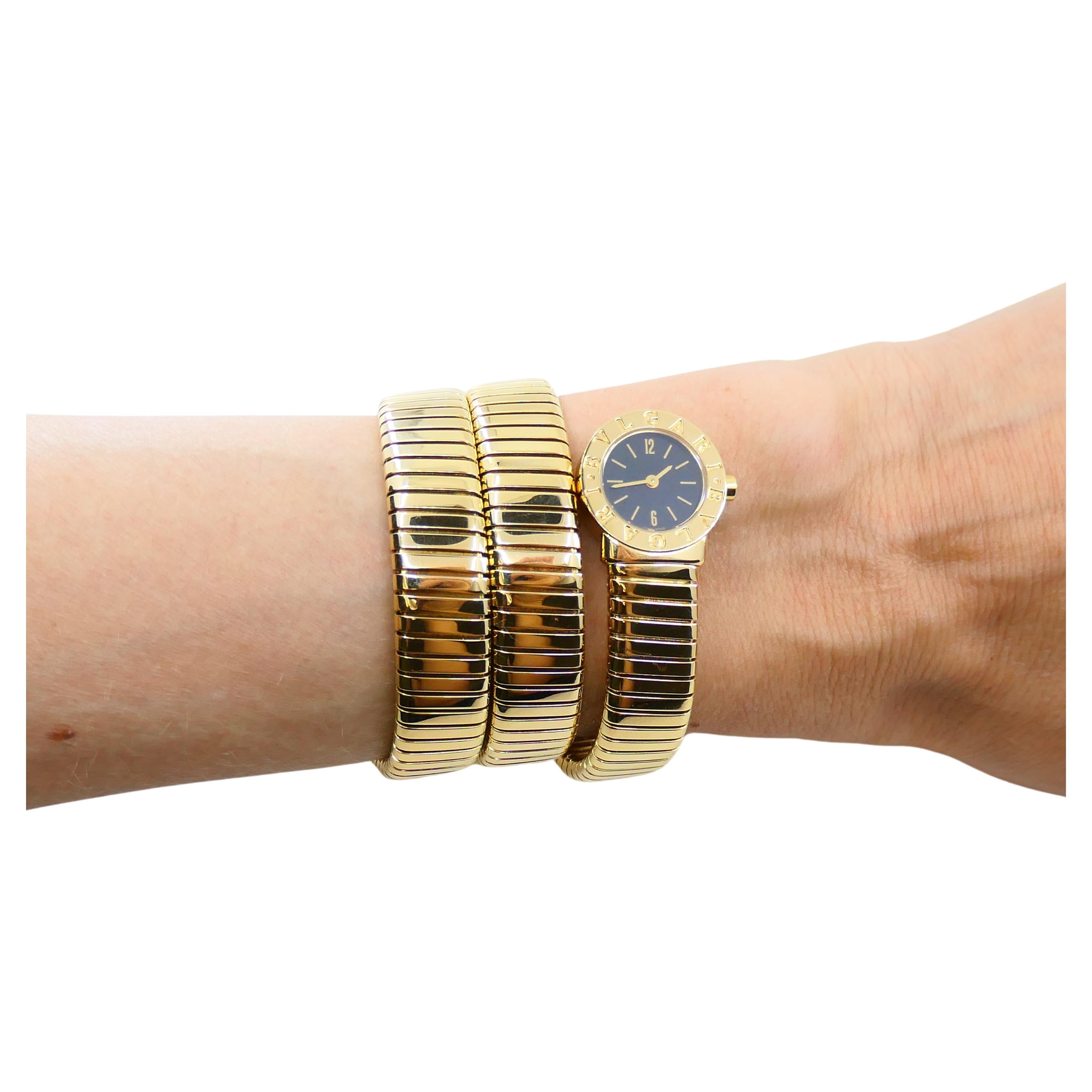 Bvlgari Bulgari Tubogas Gold Wrap Watch BB19 3