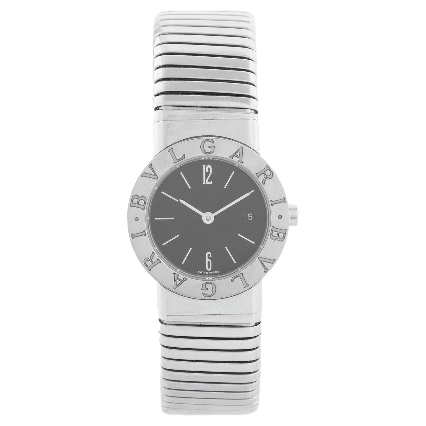 Bulgari Tubogas Montre à quartz en acier inoxydable BB 26 2TS en vente