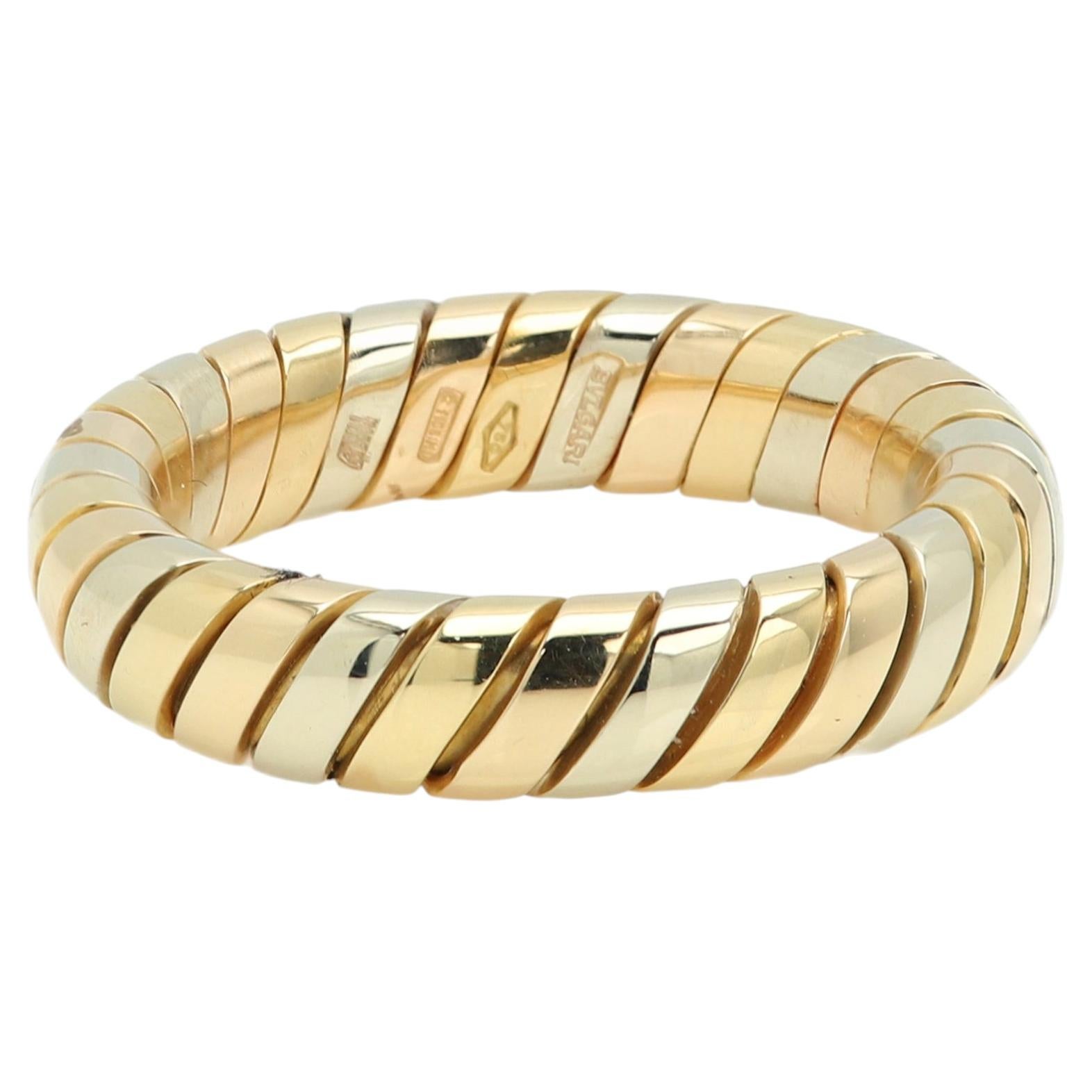 Bulgari Tubogas Ring 18k Gold Finger size 6