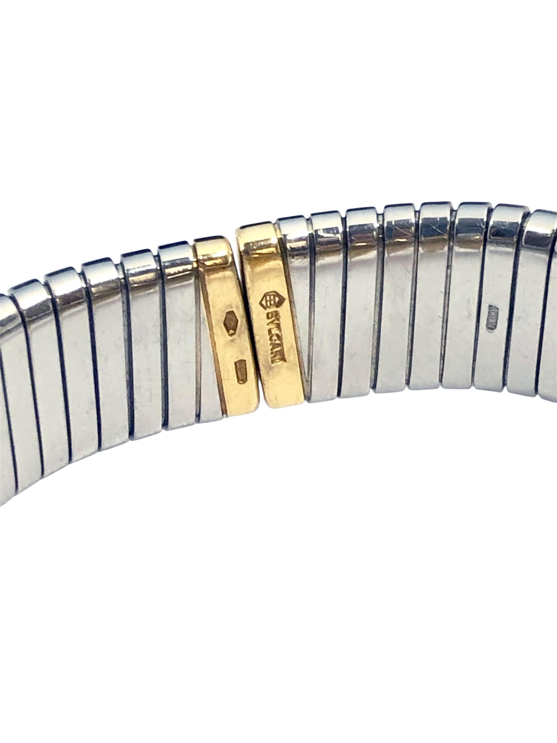 Women's Bulgari Tubogas Rose Gold and Steel Ladies Quartz Wrist watch For Sale