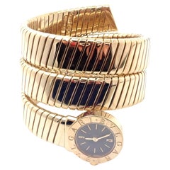 Bulgari Tubogas Serpent Snake Gelbgold Armband Armbanduhr