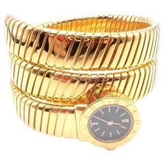 Reloj de pulsera Bulgari Tubogas Serpiente Pulsera de oro amarillo