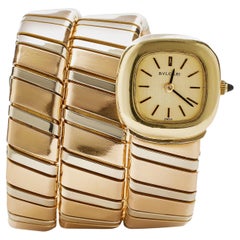 Bulgari Tubogas "Serpenti" 18K Tri-color Gold Automatic Wristwatch