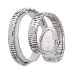 Bulgari Tubogas Serpenti Diamond Stainless Steel SP 35 S
