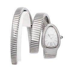 Bulgari Tubogas Serpenti Diamond Stainless Steel SP 35 S