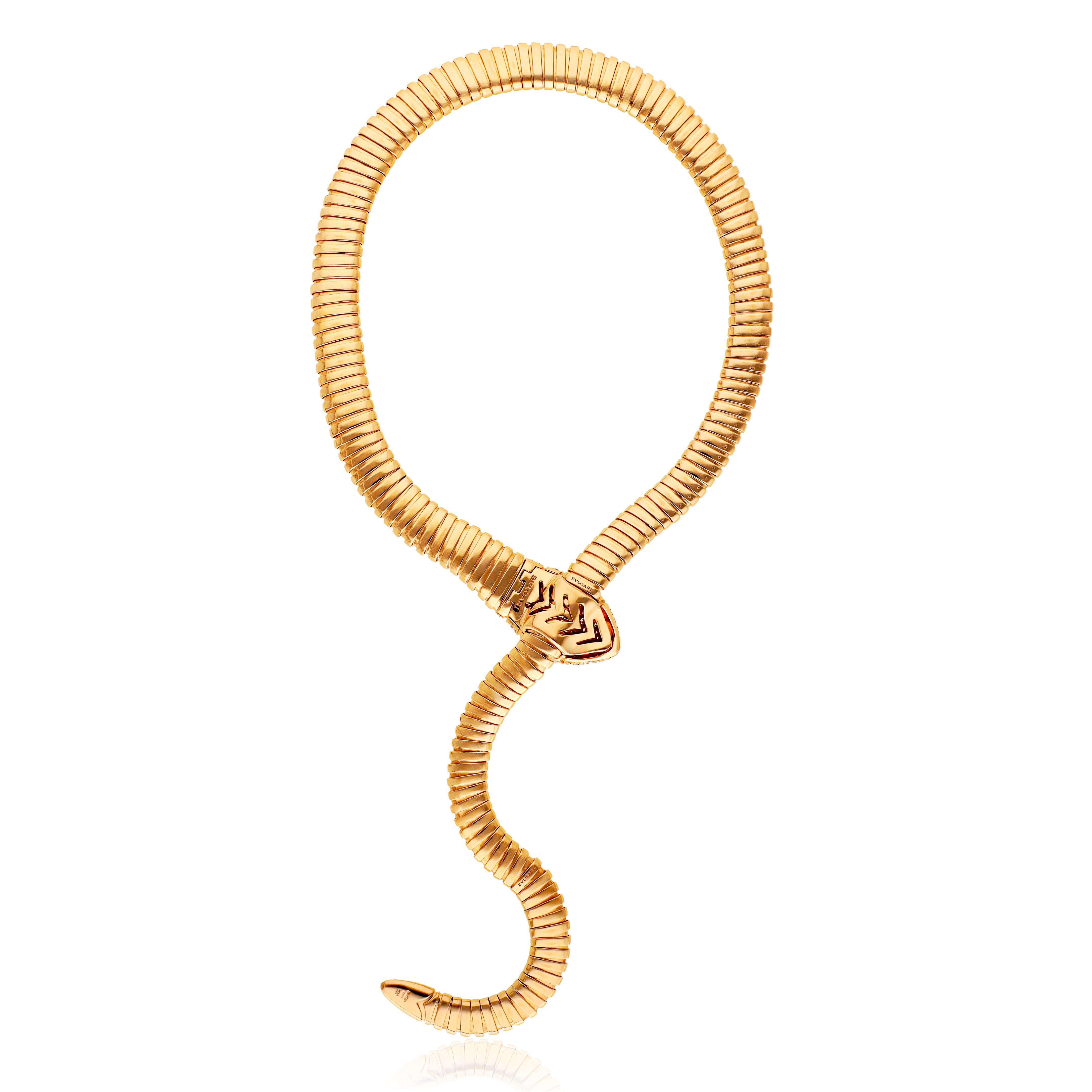 Women's or Men's BULGARI Tubogas Serpenti Necklace For Sale