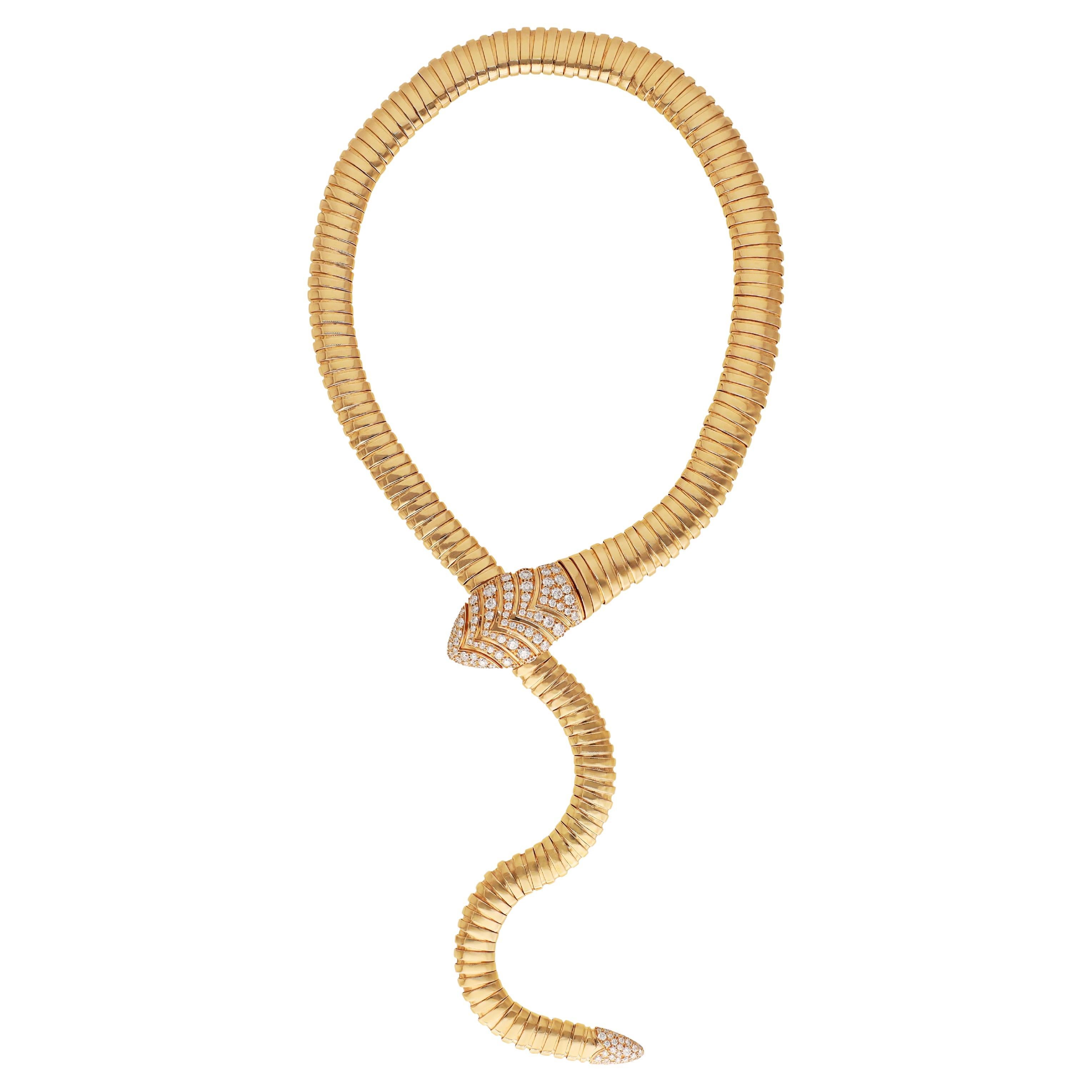 BULGARI Tubogas Serpenti Necklace