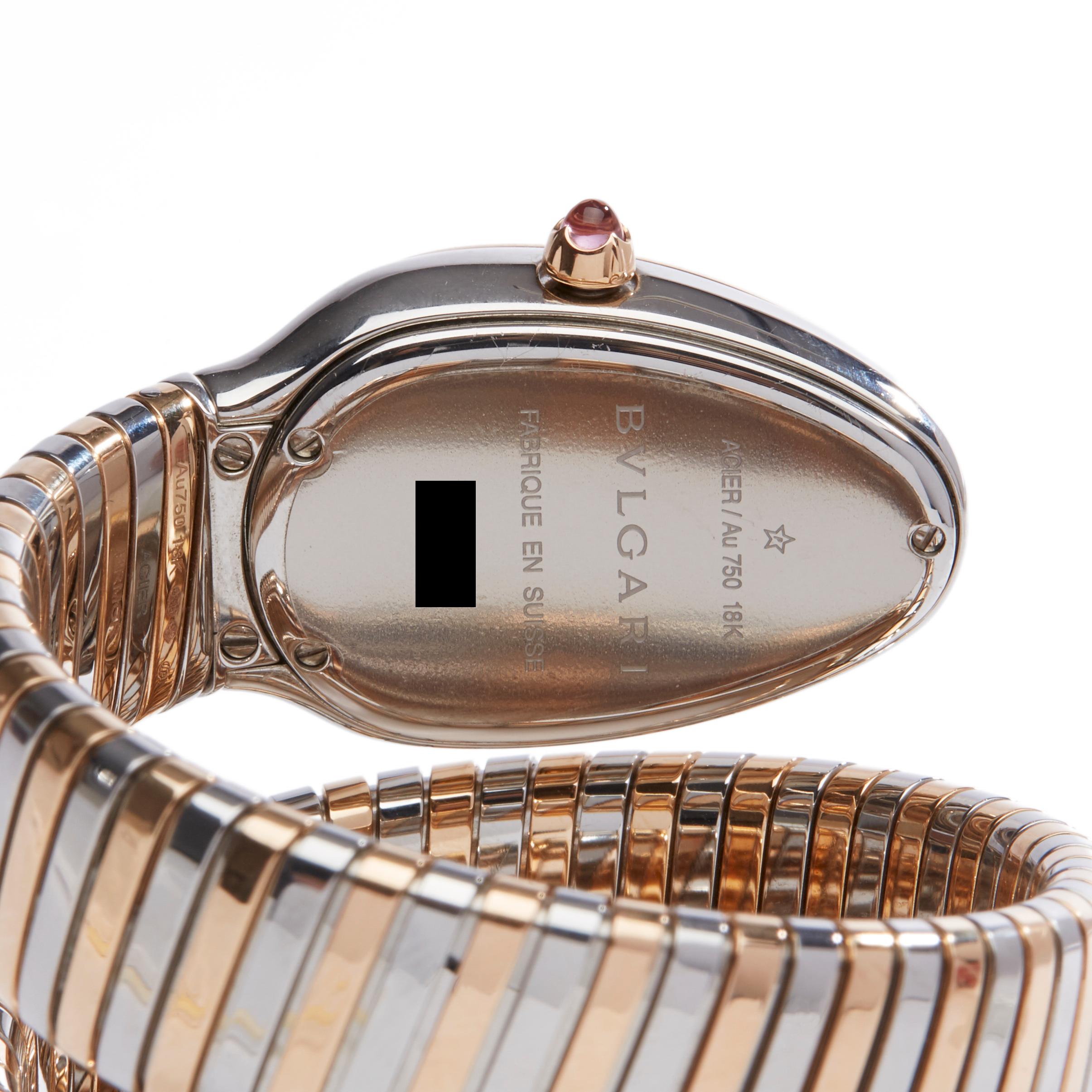 Bulgari Tubogas Serpenti Stainless Steel And 18k Rose Gold 102621 2