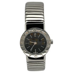 Bulgari Tubogas Edelstahl-Damenuhr