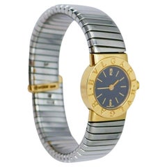 Bulgari Tubogas Stainless Steel Yellow Gold Wristwatch BB 19 2T