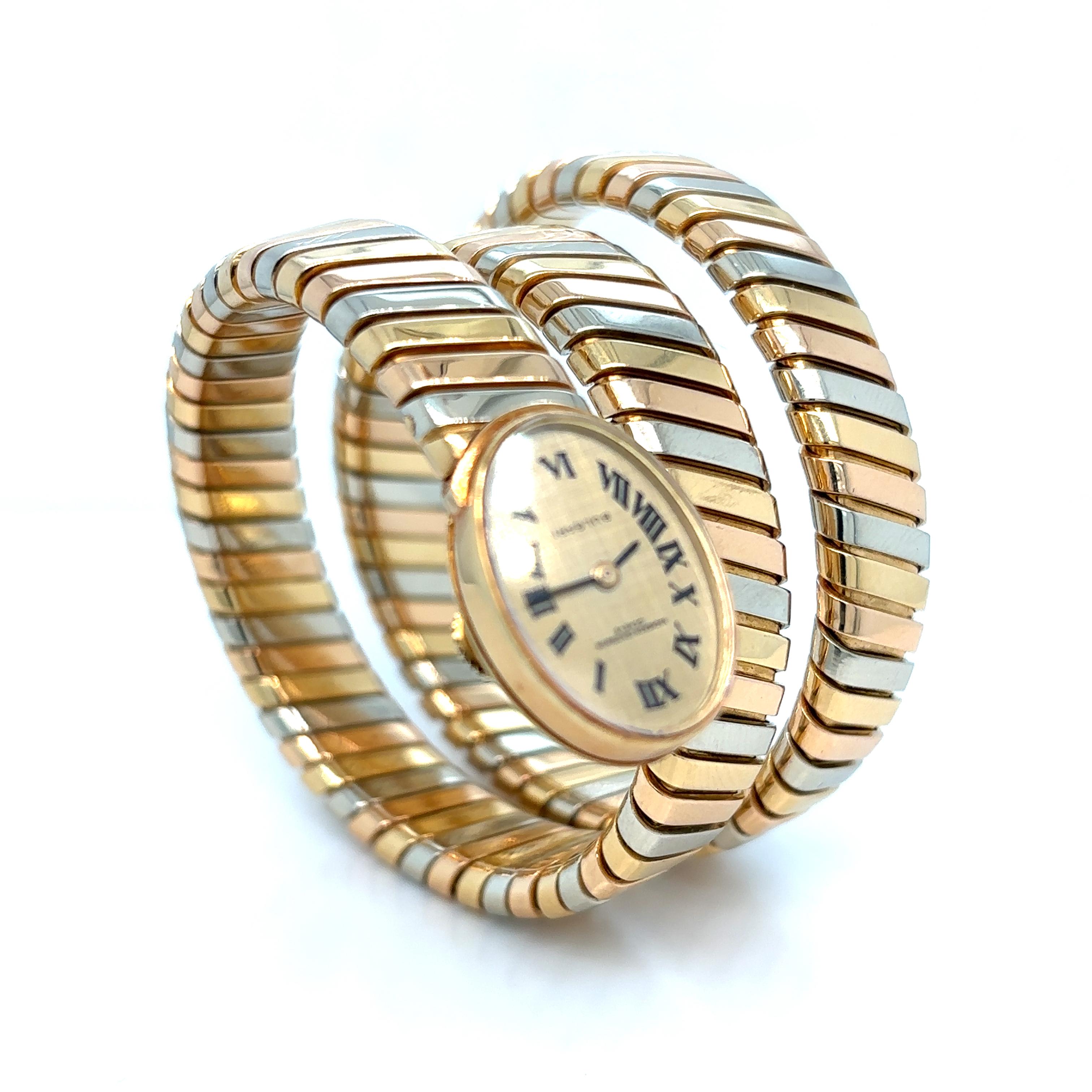 Reloj de señora Bulgari Tubogas de oro tricolor de Vacheron Constantin en Excelente Estado en Napoli, NA