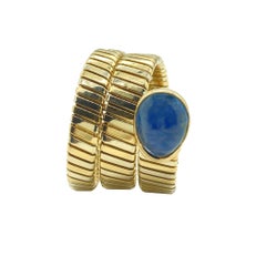 Bulgari Tubogas Two-Color Gold Bracelet with 20 Carat Sapphire