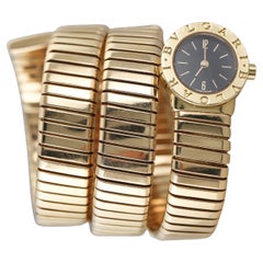 Bulgari Tubogas Gelbgold Spiral Wickel-Uhrarmband BB191T