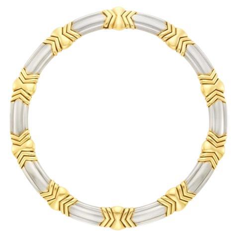 Bulgari Zweifarbige Halskette aus 18k Gold