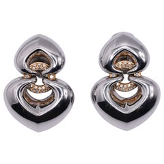 Bulgari Two-Colour Gold Heart Earrings