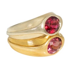 Bulgari, two-stone, two-toned tourmaline ring
