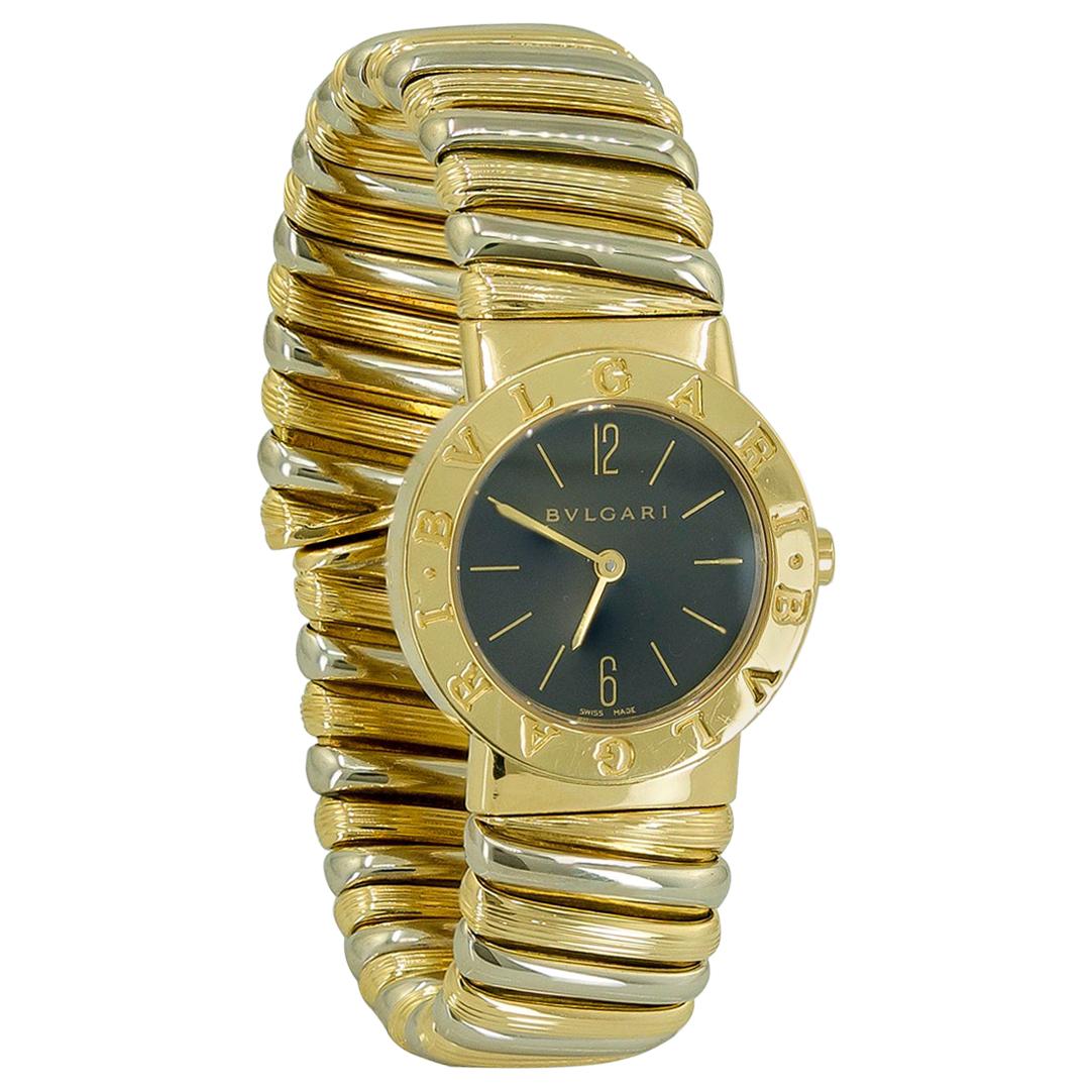 Bulgari Two-Tone Gold Cuff Wristwatch