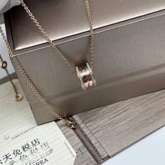 Bulgari Two-Tone Gold Double-Row Diamond 20th Anniversary Spring Necklace