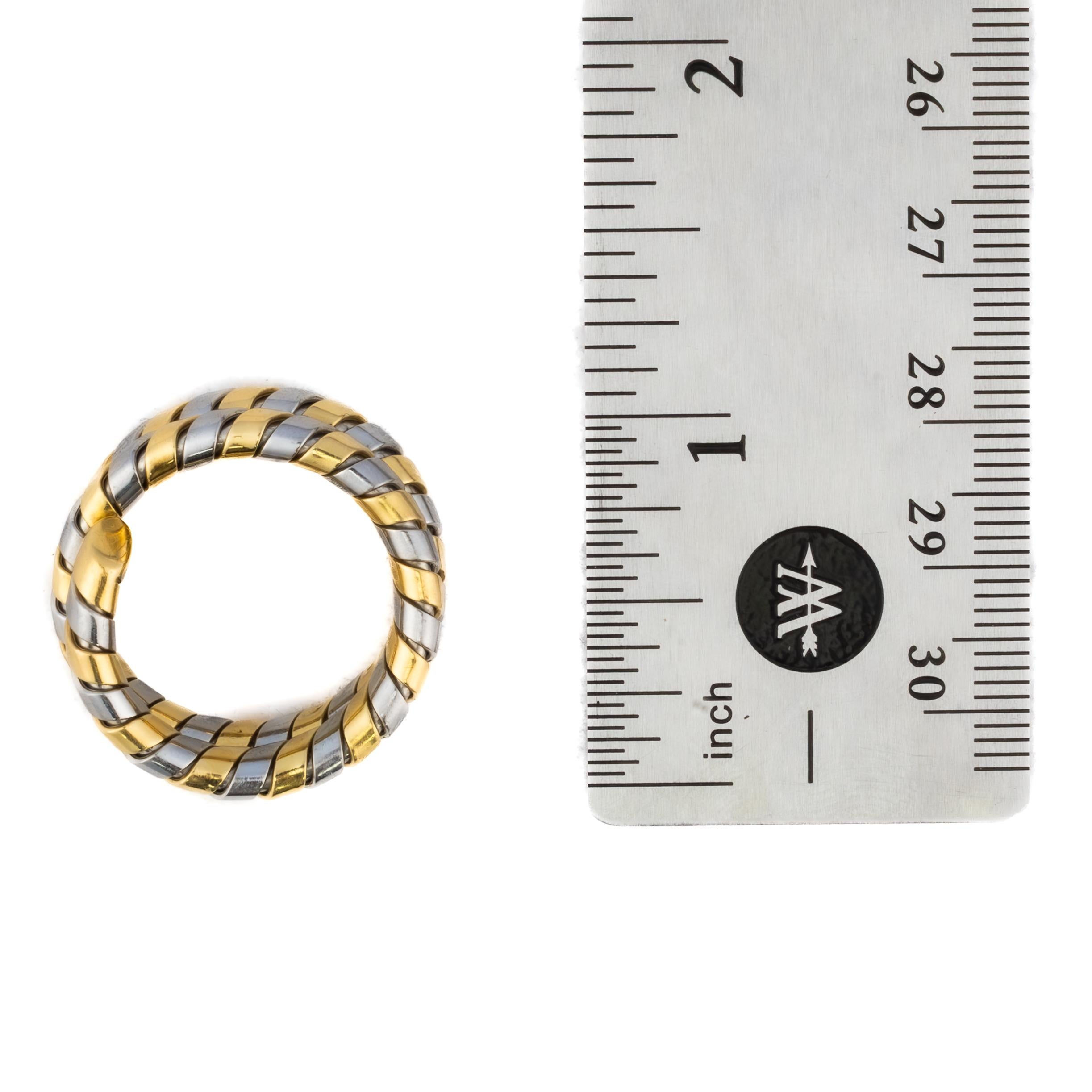 da uomo o donna Anello Bulgari Tubogas Serpenti Bicolore in vendita