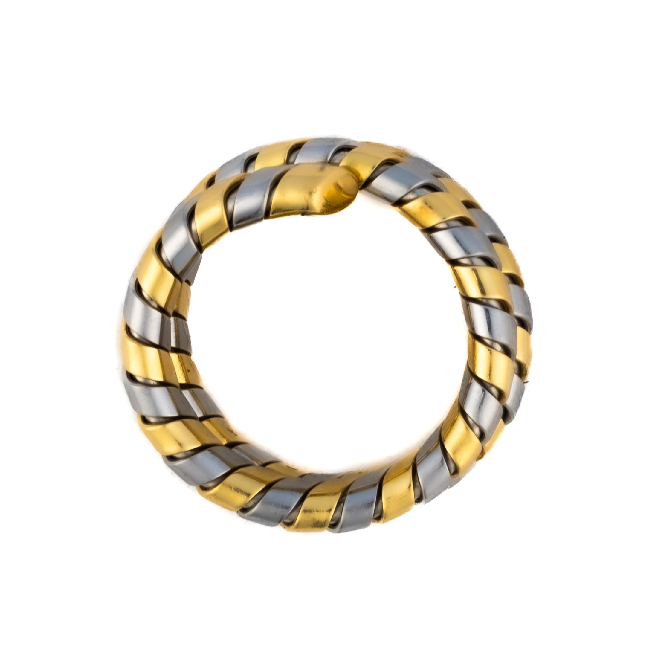 Anello Bulgari Tubogas Serpenti Bicolore in vendita 1