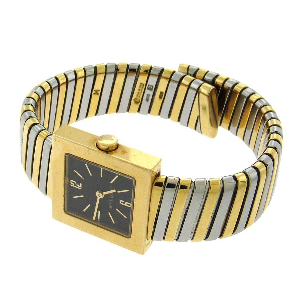 Bulgari Two-Tone Women's Quadrato In Excellent Condition In New York, NY