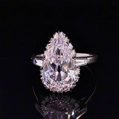 Anello Bulgari Very Light Pink 4ct Diamond, 1950 ca.