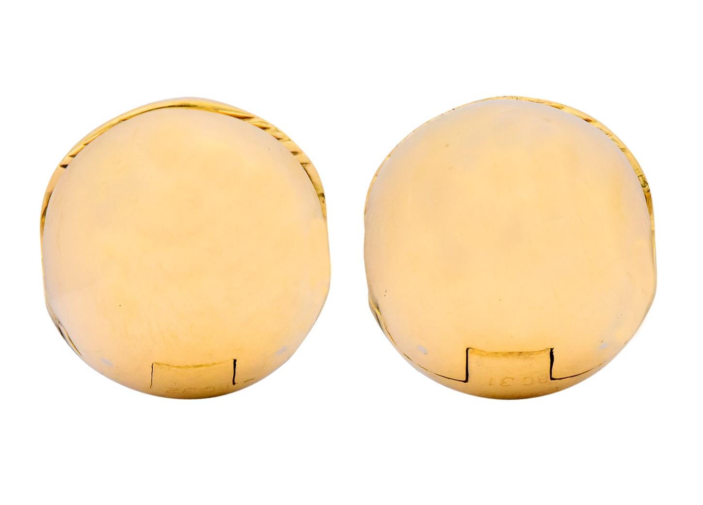 Bulgari Vintage 18 Karat Gold Ball Ear-Clip Earrings 2