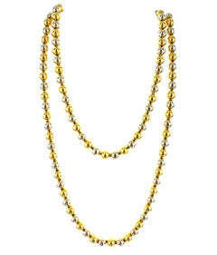 Bvlgari Vintage 18 Karat Two-Tone Gold Bead Necklace