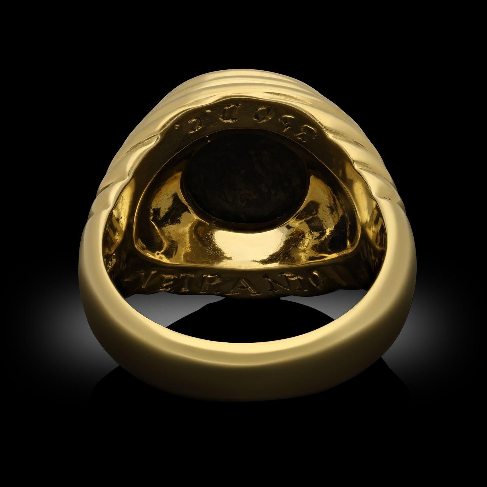 Bulgari Vintage 18 Karat Gelbgold Monete Ring Circa 1970 im Zustand „Gut“ in London, GB