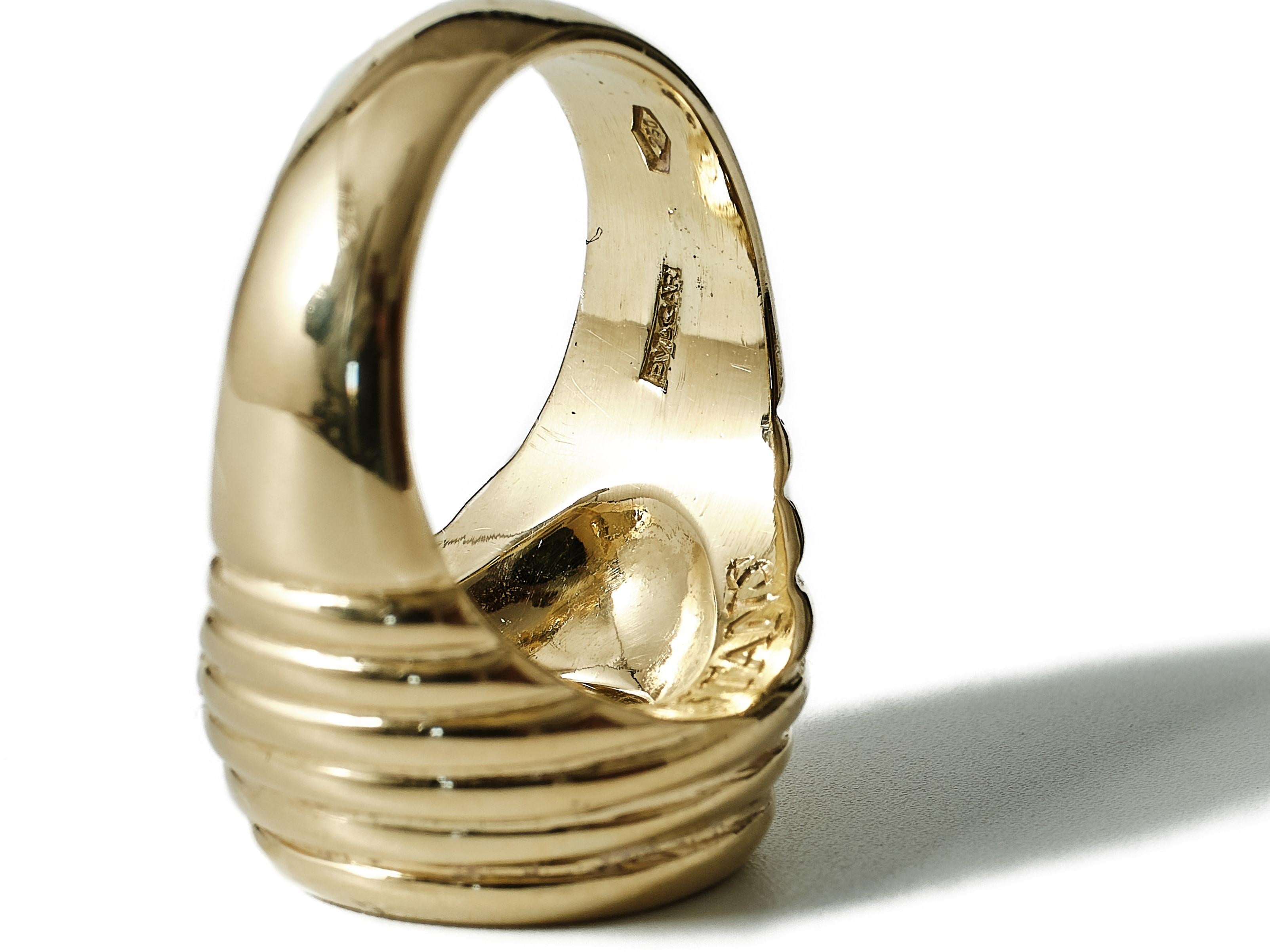 Bulgari 18kt Gelbgold 'Monet' Kupfermünzenring, ca. 1970-80 3