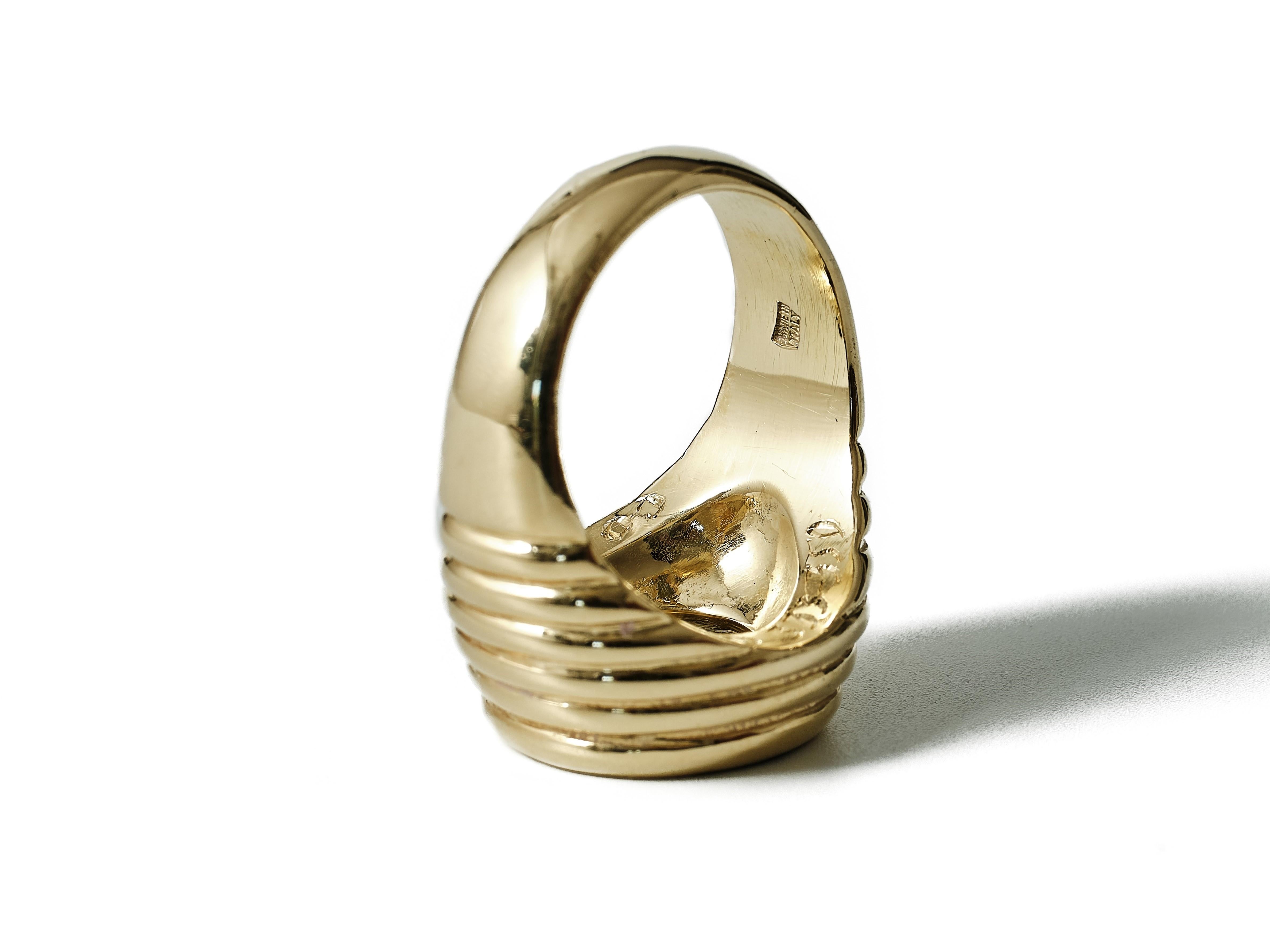 Bulgari 18kt Gelbgold 'Monet' Kupfermünzenring, ca. 1970-80 4
