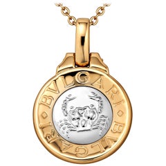 Bulgari Vintage Gold Cancer Zodiac Pendant Charm