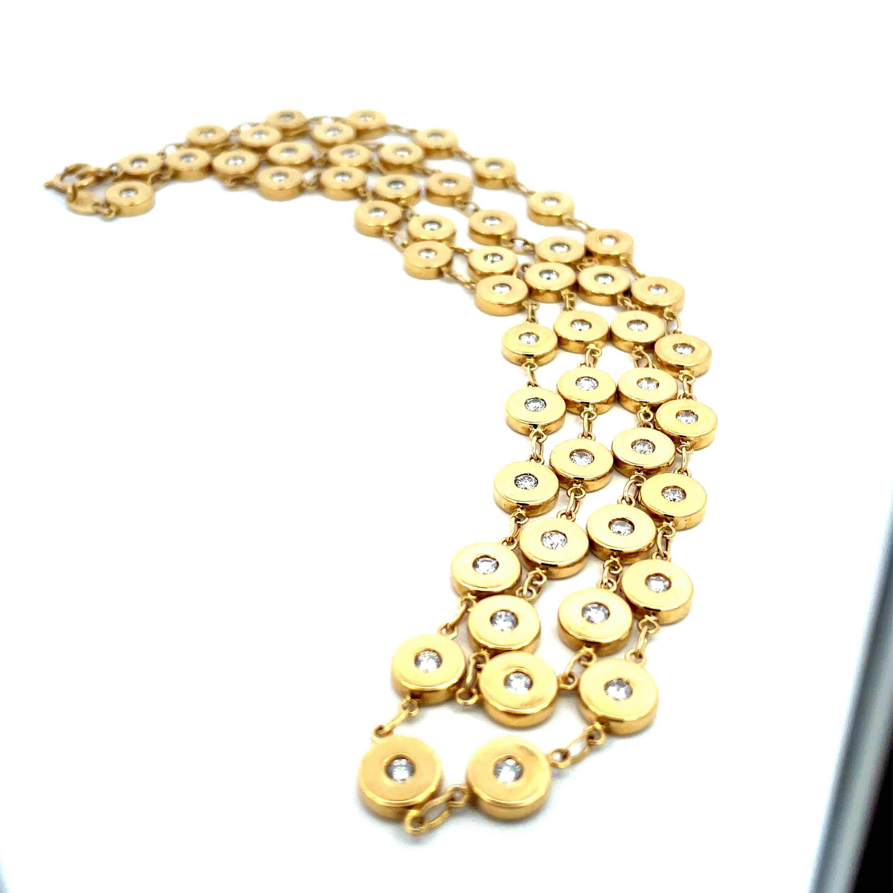 Bulgari Vintage Gold Diamond Longhchain Necklace In Excellent Condition In Milano, IT