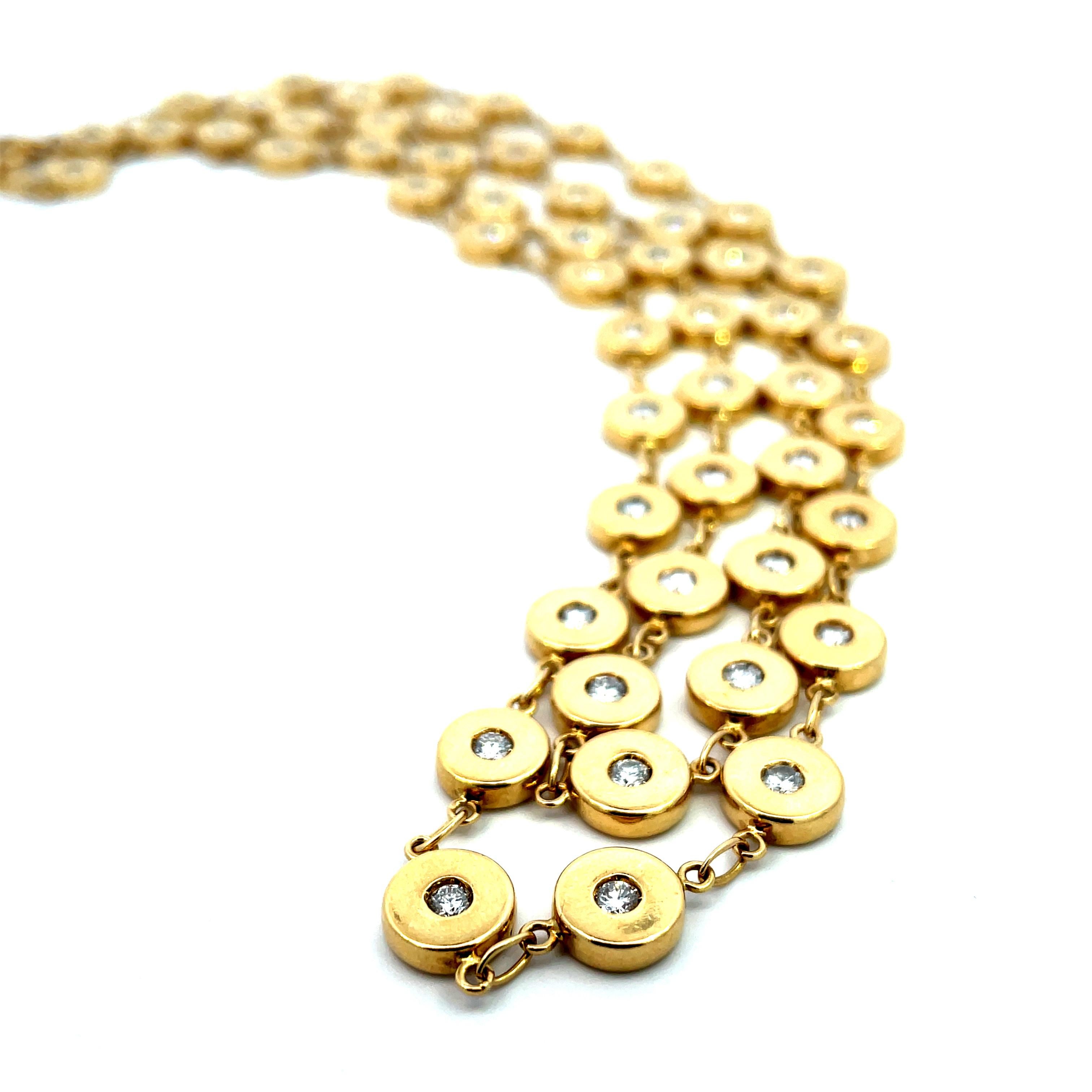Women's or Men's Bulgari Vintage Gold Diamond Longhchain Necklace