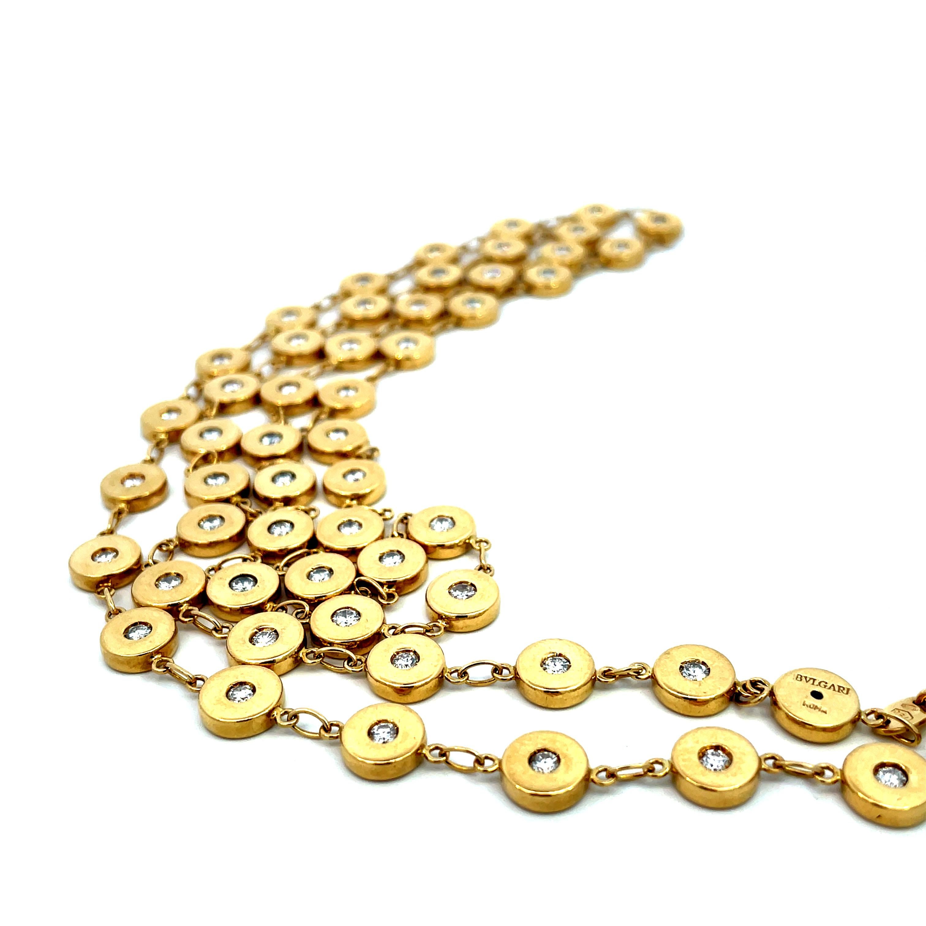 Bulgari Vintage Gold Diamond Longhchain Necklace 2