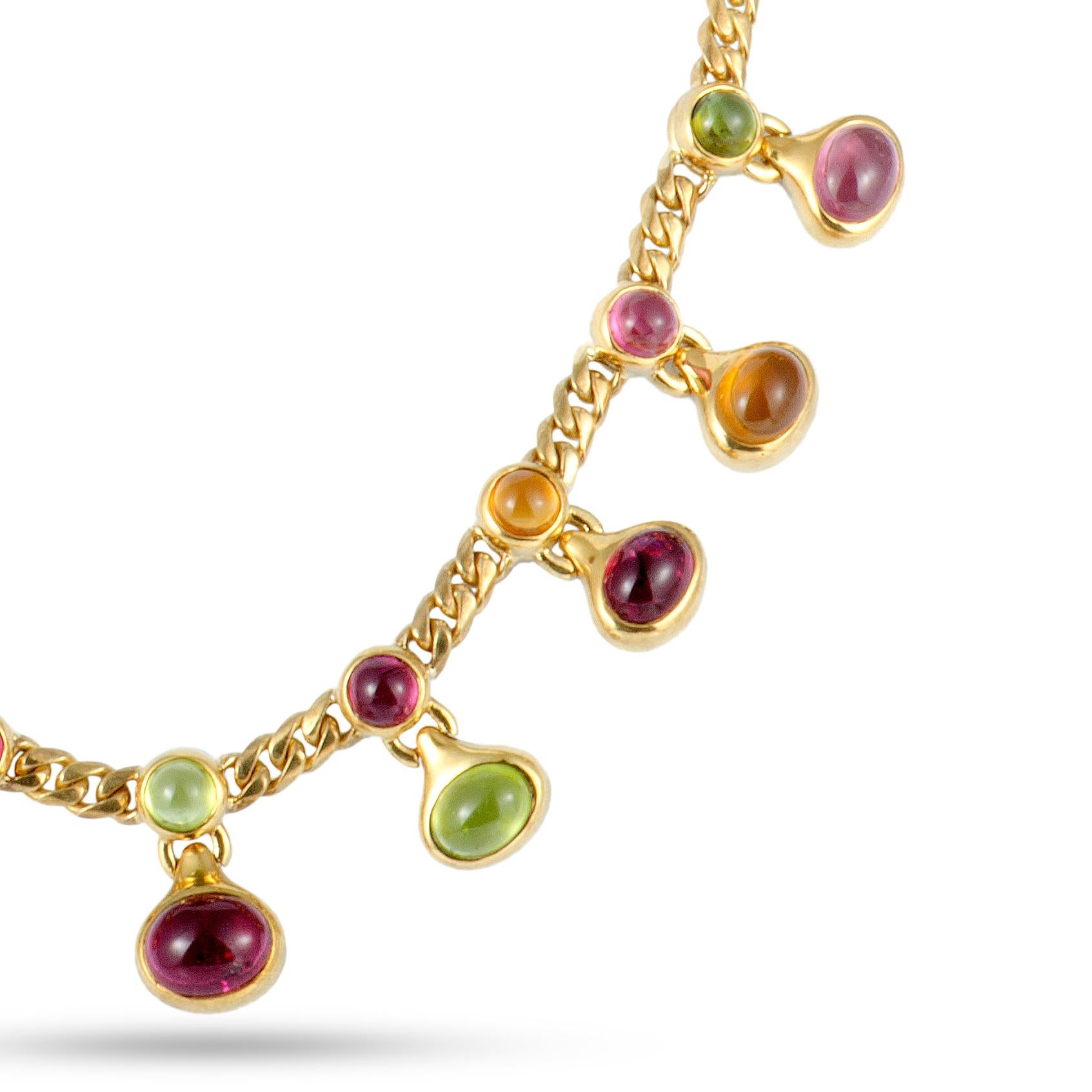 bulgari multi stone necklace