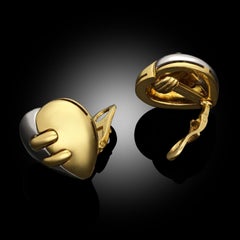 Bulgari Vintage Pair of Puffy Heart Earrings