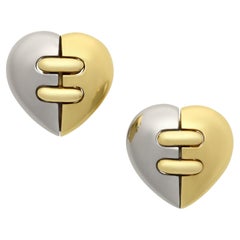 Bulgari Vintage Paar Puffy Herz Ohrringe