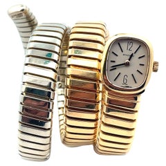 Bulgari Vintage Serpenti Tubogas Vintage-Uhr, seltenes rechteckiges Gehäuse