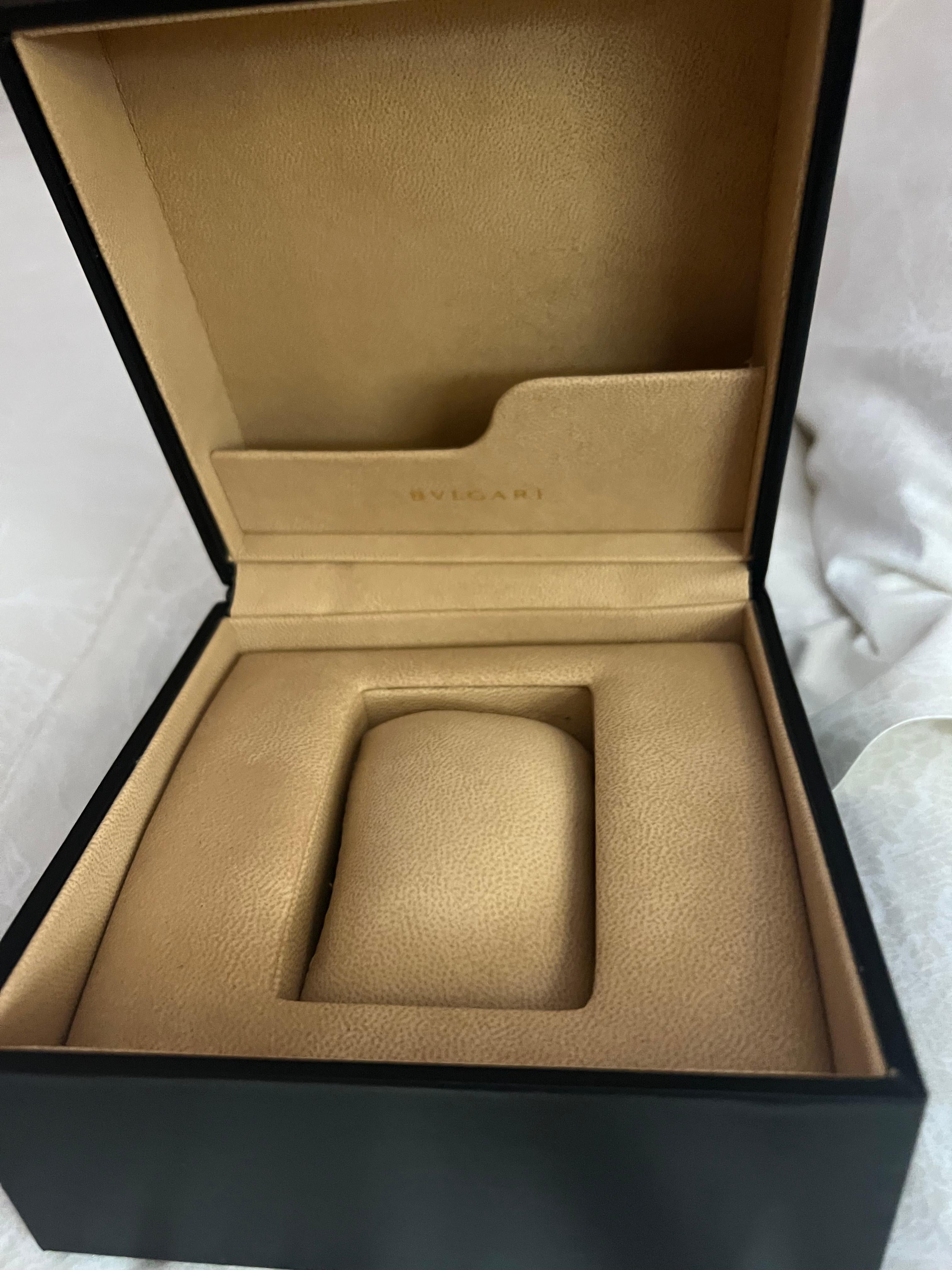 Vintage Bulgari Serpenti Tubogas Stainless Steel Double Coil Watch Original Box For Sale 3