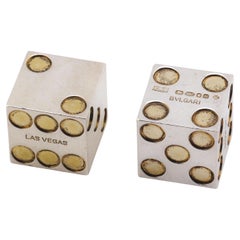 BULGARI Vintage Sterling Silver Craps Dice
