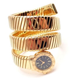 Orologio da polso Bulgari Vintage Tubogas Serpenti Bracciale in oro giallo