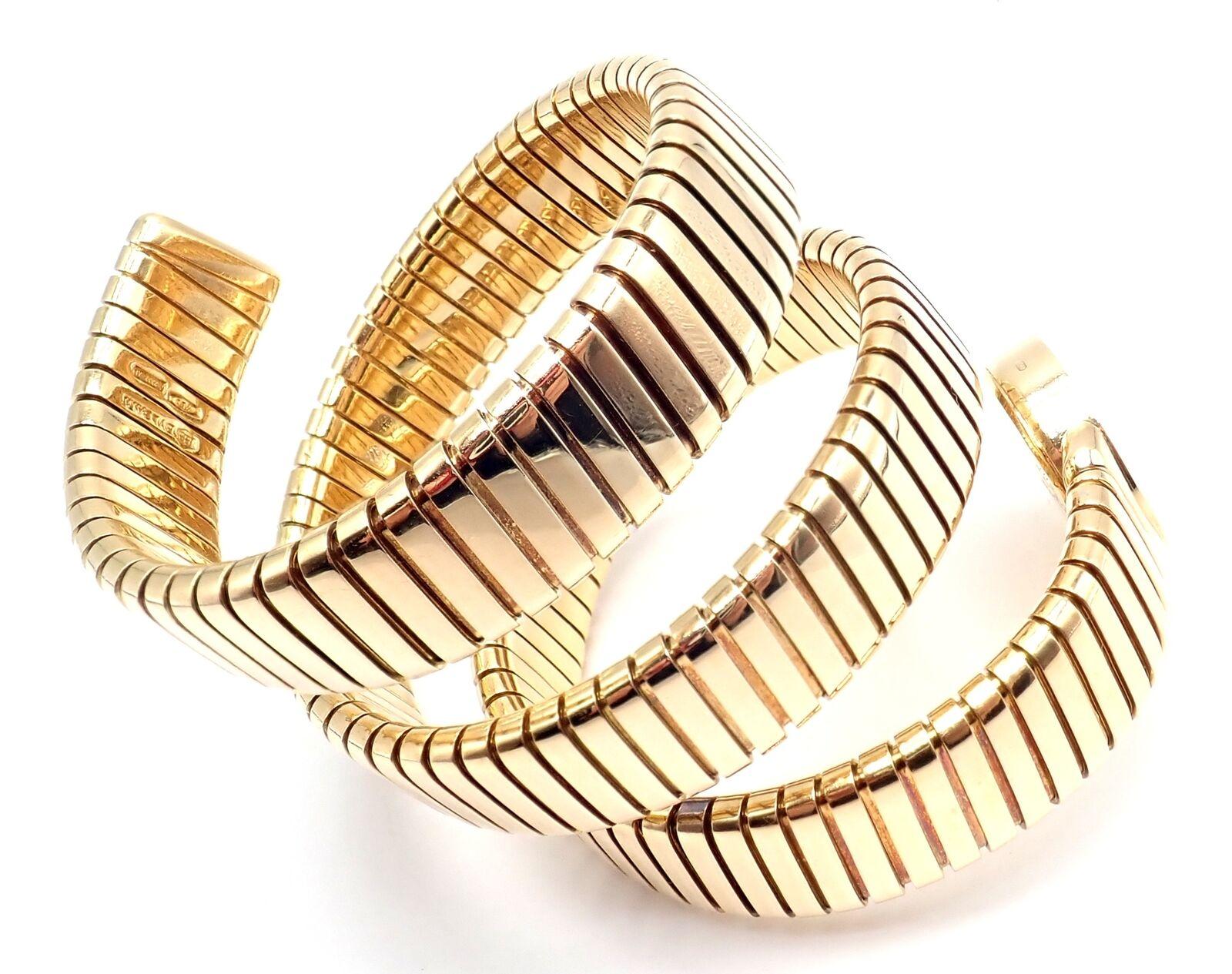 Montre-bracelet Tubogas Serpenti vintage en or jaune avec serpent en vente 3